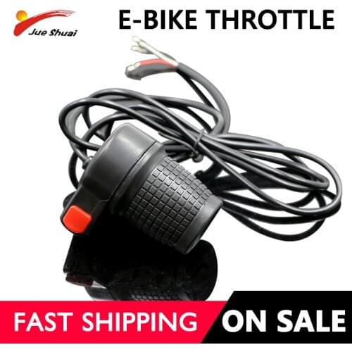 Electric Bike Half Twist Throttle with Light Horn Button Switch Electric Bicycle Half Throttle Speed Handle Gas Button Swicth