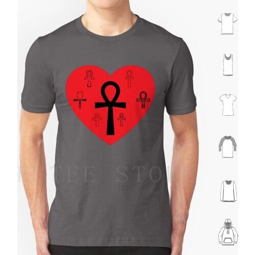 All The Ankhs By Lovezen T Shirt Men Cotton 6xl All The Ankhs Lovezen Ankh Love Heart Red Heart Valentine Love Life Postive