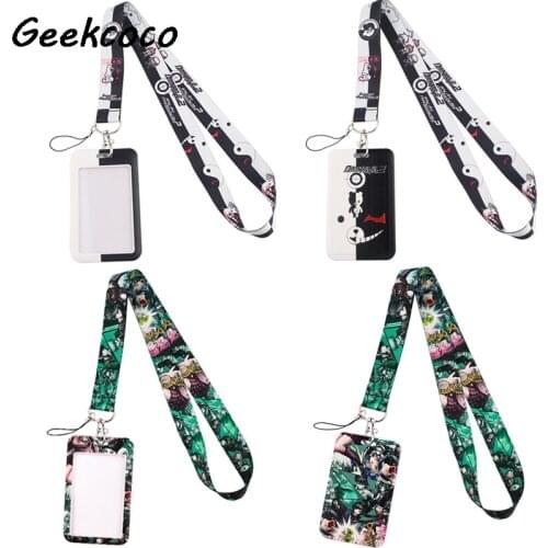 J2294 Anime Key lanyard Car KeyChain ID Card Pass Gym Mobile Phone Badge Kids Key Ring Badge Holder Jewelry