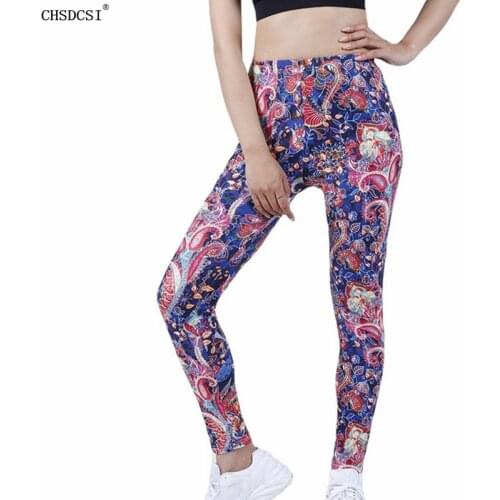 CHSDCSI Printing Legging Sexy Punk Pants Leggins Women Clothing Ladies Full Length Elastic Exercise Push Up Workout Trousers