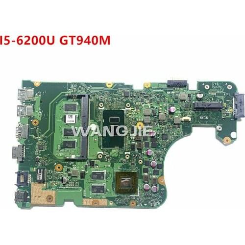 Laptop motherboard mainboard for ASUS X555UB X555UF F555U with 4GB-RAM I5-6200U GT940M