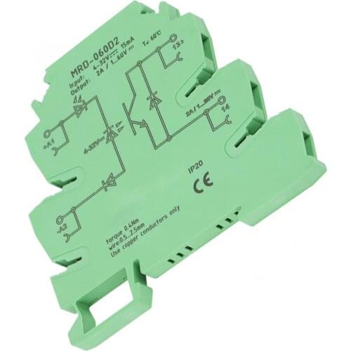 MRD-060D2 Ultra-Thin 6.2mm Solid State Relay Module Input 4-32VDC NO
