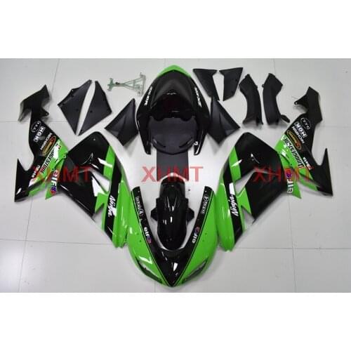 For Kawasaki ZX10r 2006 - 2007 Abs Fairing ZX-10r 06 Full Body Kits ZX10r 2006 Green Black Plastic Fairings