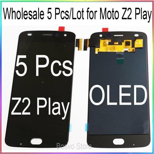 WholeSale 5 Pcs/lot for Moto Z2 Play LCD Screen Display with Touch Digitizer Assembly XT1710-01/07/08/10