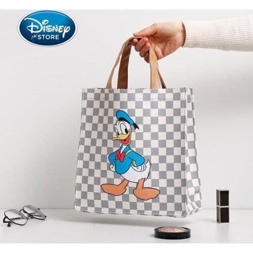 Original New Disney Cartoon Donald Duck Lady Tote Bag Girl Fashion PVC Portable Mommy Travel Storage Bag Messenger Satchel Purse