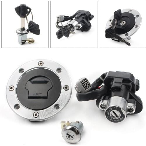 Motorcycle Ignition Switch Seat Lock Fuel Gas Cap Tank Cover 2 Keys For Suzuki VStrom 1000 DL1000 V-Strom 2002 03 04 05 06-2009