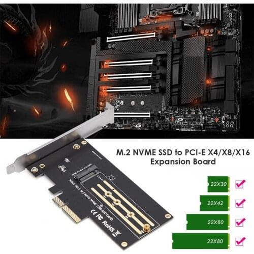 Reliable High-quality M.2 NVME to PCI-E SSD Converter Board Lightweight Expansion Card Easy to Use for Desktop Computer