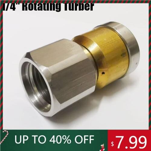 1/4" Rotary Type Spray Hose Sewer Jetter Nozzle Female Thread Nozzle Drain Hose Pipe Tap Spray Nozzle For Car Home Cleaning Pipe