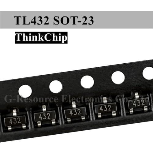 100pcs) TL432 432 SOT-23 SMD Voltage Regulator IC Triode Transistor (Marking 432)
