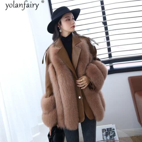 Real Fox Fur Coat Women Super Quality Winter Jacket Motorcycle Coats and Jackets Women 2020 Furry Luxury Clothes Femmes Manteaux