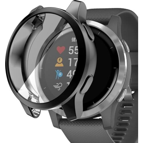 Silicone Protective Case For Garmin Venu 2 / 2S Protector Frame Cover TPU Shell For Garmin Vivoactive 4S / 4 Smart Watch Bumper