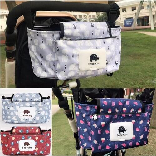Baby Stroller Organizer Bag Mummy Diaper Bag Hook Baby Carriage Waterproof Large Capacity Travel Nappy Baby Stroller Accessories