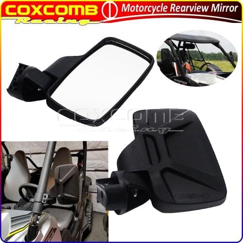 For Polaris Ranger RZR XP Yamaha Rhinos Viking Can Am Honda Pioneer Universal 1.75" 2" Roll Cages Motorcycle Rearview Mirrors