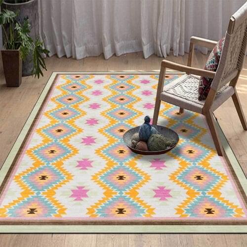 Vintage Bohemian Soft Carpets for Living Room Bedroom Rectangle Area Rug Persian Style Home Big Carpet Non-Slip Family Floor Mat