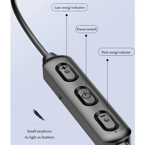 Waterproof Sport Earbuds Wireless Bluetooth 5.0 Earphone Neckband Magnetic Headphones With Mic 9D Stereo Music Headset IPX5