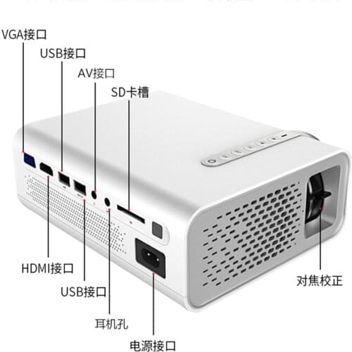 YG520 wireless same screen mobile phone mini projector LED portable projector home HD 1080P home theatre system