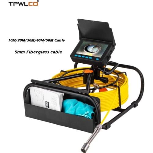 Factory Price 17MM Camera Head 4.3 Inch Monitor 10-50M Cable Underground Sewer Pipe Inspection Camera System with Video Record