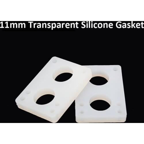 11mm 6mm 3mm Skateboard Longboard Riser Pads Transparent Silicone Gasket Skate Truck Shock Pad Skateboard Accessories 2pcs/set