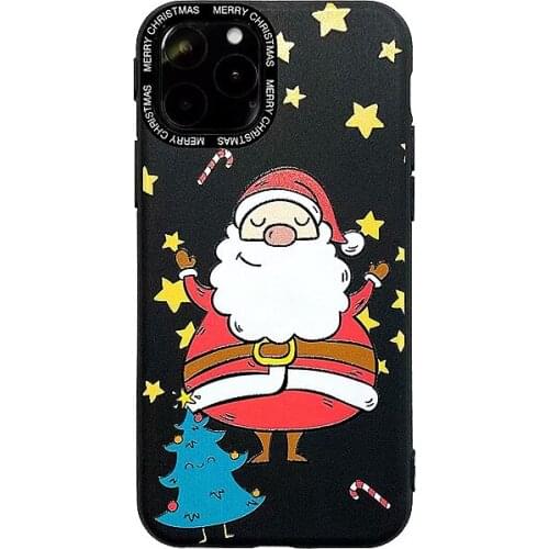 2019 Cartoon Christmas Case For iPhone 11 11 Pro 11 Pro Max X XR XS Max 8 7 6 6s Plus Xs Soft TPU Back Cover Gift