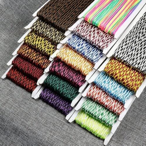 34 yards/lot(31Meter) 3mm Chinese Soutache Cords Two-tone Snake Belly Nylon Rope Thread Cords DIY Jewelry Making Accessories