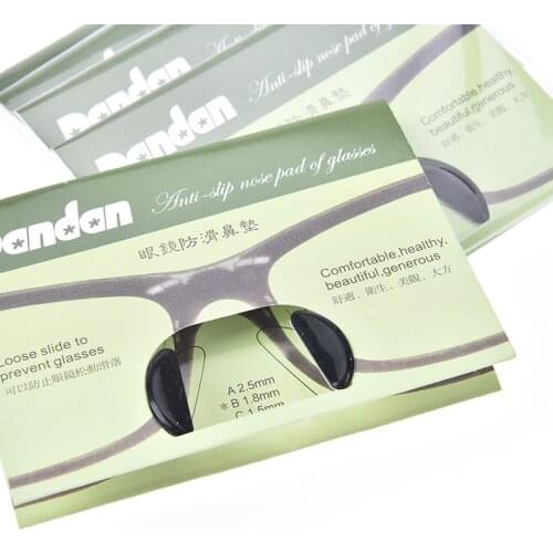 5 pairs 1.8mm Silicone Anti Slip Nose Pads for Eyeglasses Sunglass Glass Spectackles Braces Supports