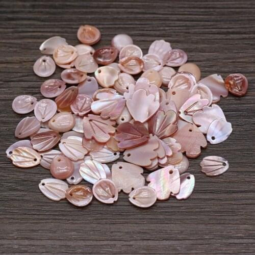 5pcs Natural Pink Shell Pendant Charms Natural Shell Small Pendant for Jewelry Necklace Bracelet Accessories Making Wholesale