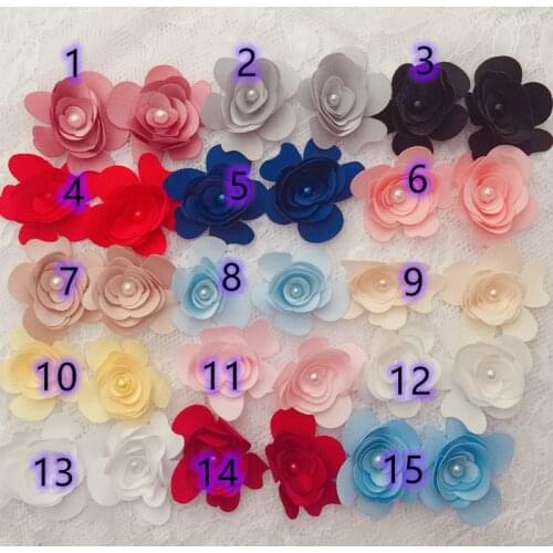 50 pieces / 1 pack Colourful 3D Small Flowers, Clothing, Headwear, Home DIY, Hand-sewn Materials, Flowers RS2766