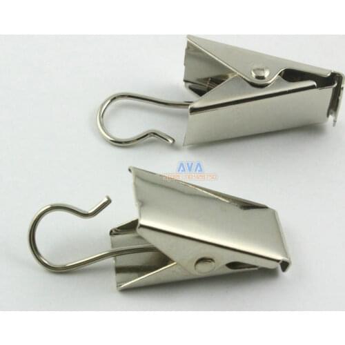 50 Pieces 39x11mm Silver Hook Clips for Curtain Drapery