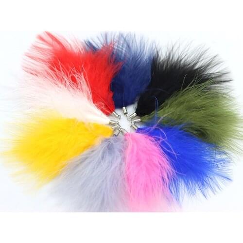 80MM Natural Turkey Feather Tassel 12Pcs/Lot Multicolor Ladies Necklace Bracelet Jewelry Making Pendant