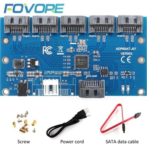 SATA adapter SATA 3 III 3.0 1 to 5 port expansion multiplier card board SATA3 SATA3.0 converter Controller