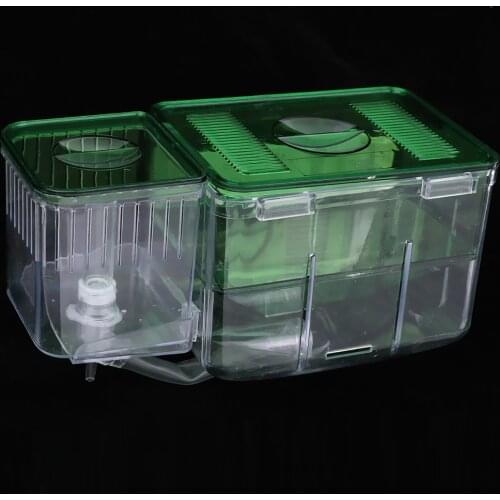 Aquarium Fish Breeder Box for Hatchery, Perfect Isolator for Aggressive Injured Fish Small Fish Shrimp - Green