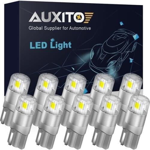 AUXITO 10x Super Bright W5W T10 LED Bulb 3030 SMD Car Interior Light For Bmw E46 Audi A3 8P A4 B6 Q3 Mercedes-Bens Error Free