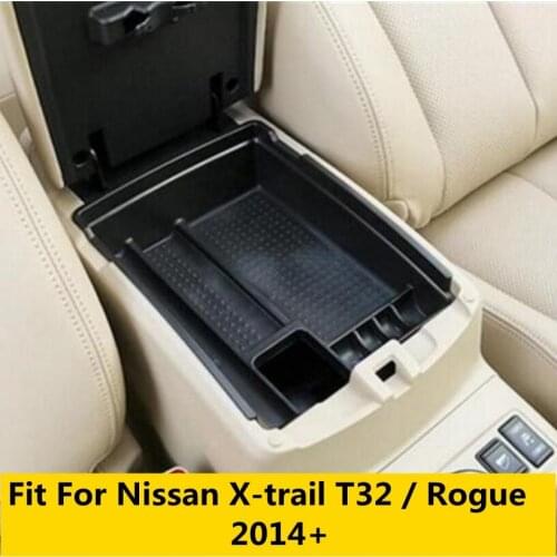 Yimaautotrims Armrest Box Secondary Storage Central Console Box Phone Case Holders For Nissan X-trail T32 / Rogue 2014 - 2020