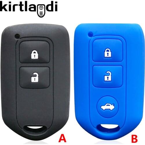 Silicone Key Case Cover Fob Holder for Toyota Prado 150 2019 YARIS E'Z Vios FS 2 3 Buttons Remote Keychain Key Peotection Shell