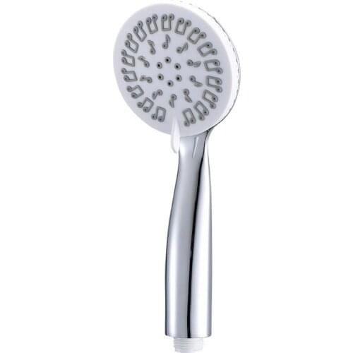 SHUIELIN High Pressure Shower Head Chrome Round Handheld Indoor Portable Shower Water Saving Sprayer Bathroom Fixture