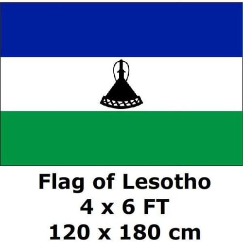 Lesotho Flag 120 x 180 cm 100D Polyester Large Big Flags And Banners