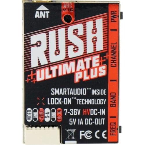 RUSH TANK Ultimate PLUS VTX 5.8GHz 48CH 2-8s 800mW Video Transmitter w/ Smart Audio AGC MIC FPV Racing Drone