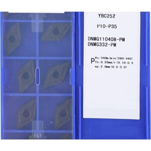 Lathe Tools DNMG 1506 DNMG150608-PM DNMG150408-PM DNMG110408-PM DNMG150412-PM DNMG150604-PM YBC252 Carbide Inserts for Steel