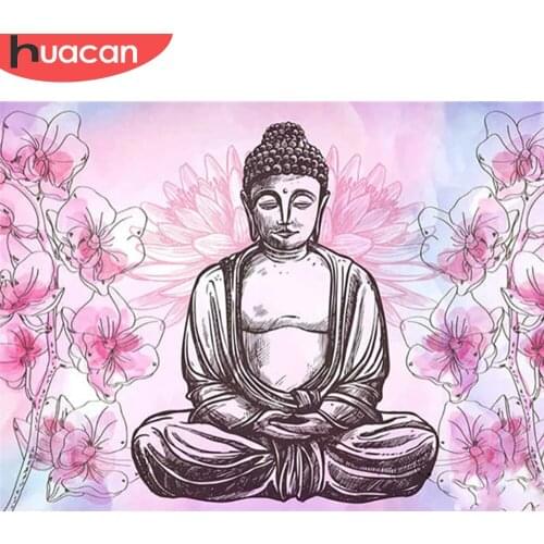 HUACAN 5d Diamond Painting Buddha DIY Mosaic Pictures Handicraft Full Square/Round Diamond Embroidery Religious Home Decor