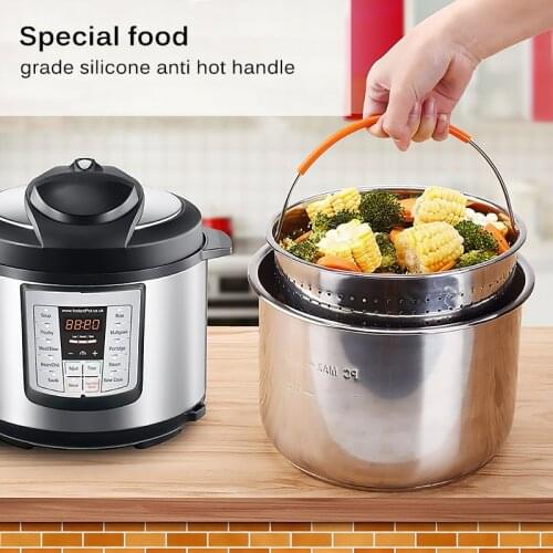 Kitchen Stainless Steel Steamer Basket Instant Pot Accessories For Instant Pot Pressure Cooker With Silicone Covered Handle