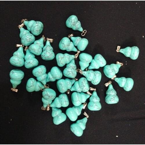 2016 Fashion hot sale stone gourd shape charms pendants for DIY jewelry accessories 50pcs/lot Wholesale free shipping