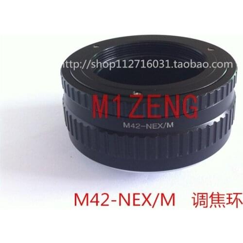 M42-nex Macro Focusing Helicoid Adapter ring for m42 42mm lens to sony NEX-3/5N/6/7 A7 A7r a9 A7r4 a6300 A6000 a6500 camera