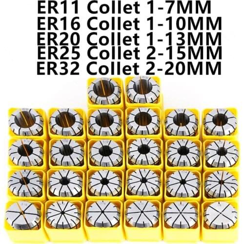 ER8 ER11 ER16 ER20 ER32 ER40 chuck collet set Spring Collet 0.008 accuracy For CNC Lathe tools Engraving Machine Lathe Tool