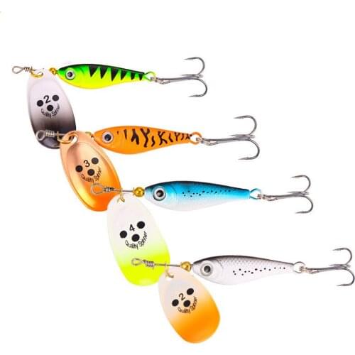 New Fishing Lure 4-color Fish-shaped Rotating Sequins 11g 15g20g Wide Composite Sequin Artificial Bait Hook Type Artificial Bait