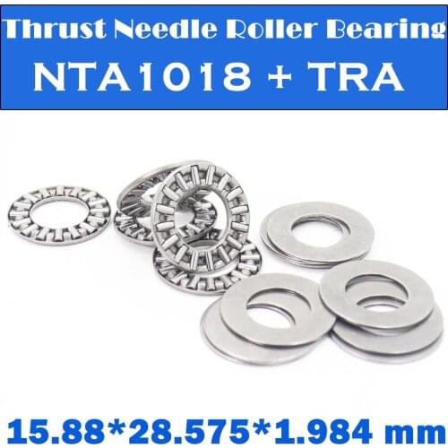 NTA1018 + 2TRA Inch Thrust Needle Roller Bearing With Two TRA1018 Washers 15.88*28.575*1.984 mm ( 5 Pc) TC1018 NTA 1018 Bearings
