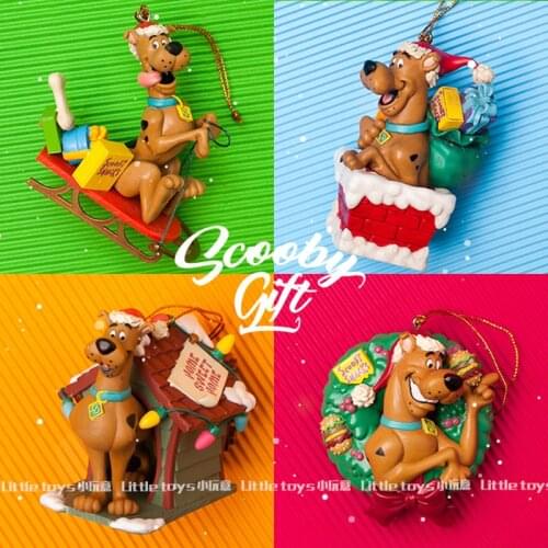 1piece 7-8cm Authentic original list old antique big Dane Scooby Christmas Decoration pendant retro nostalgic collection doll