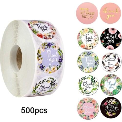 Gift Sealing Stickers 500pcs Thank you Love Design Diary Scrapbooking Stickers Festival Birthday Party Gift Decorations Labels
