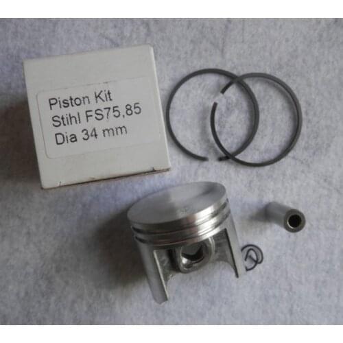 PISTON KIT 34MM FOR STIHL FC75 FC85 HL75 FH75 HT70 HT75 FR85 FS75 FS80 FS85 HL75 BG75 FH75 KM85 HS75 HS85 SP80 SP85 CYLINDER