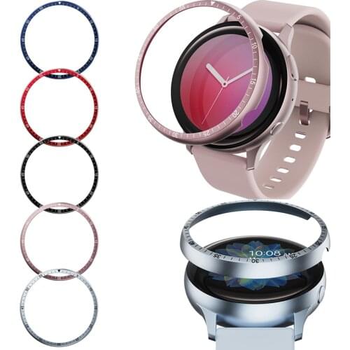 Stainless Steel Bezel Ring Case for Samsung Galaxy Watch Active 2 40mm/44mm Bezel Styling Frame Case Cover Protection