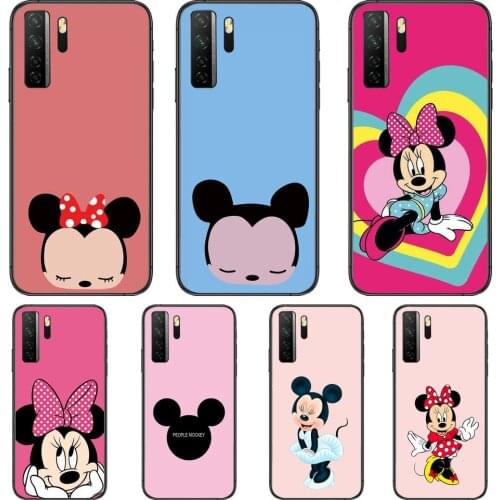Pink Red Minnie Mouse Black Soft Cover The Pooh For Huawei Nova 8 7 6 SE 5T 7i 5i 5Z 5 4 4E 3 3i 3E 2i Pro Phone Case cases
